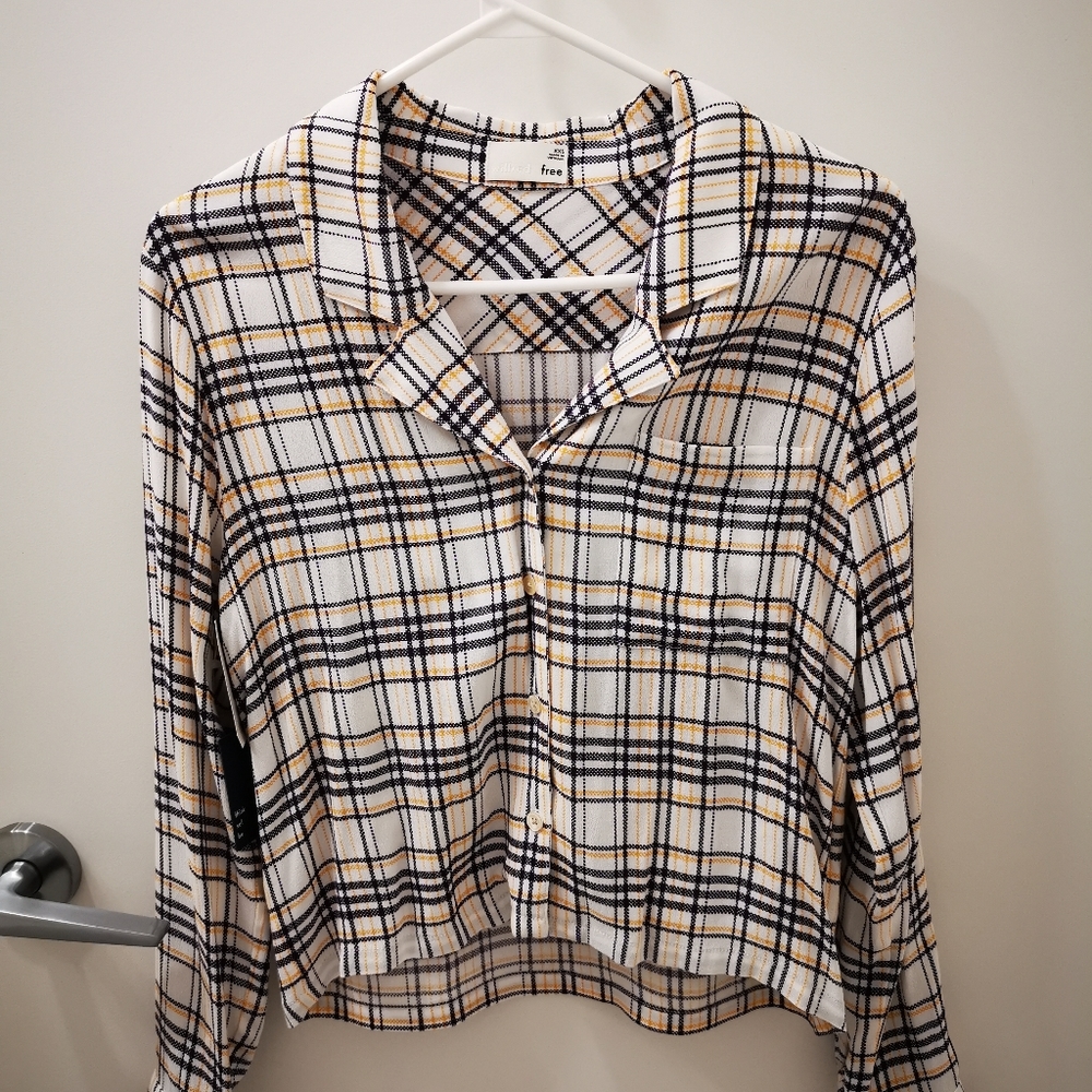 NWT Aritzia Wilfred free Camille Plaid Blouse